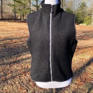 WOOLRICH VEST JACKET BLACK TECHNOWOOL ZIPPER POCKETS ACTIVE COAT Size M